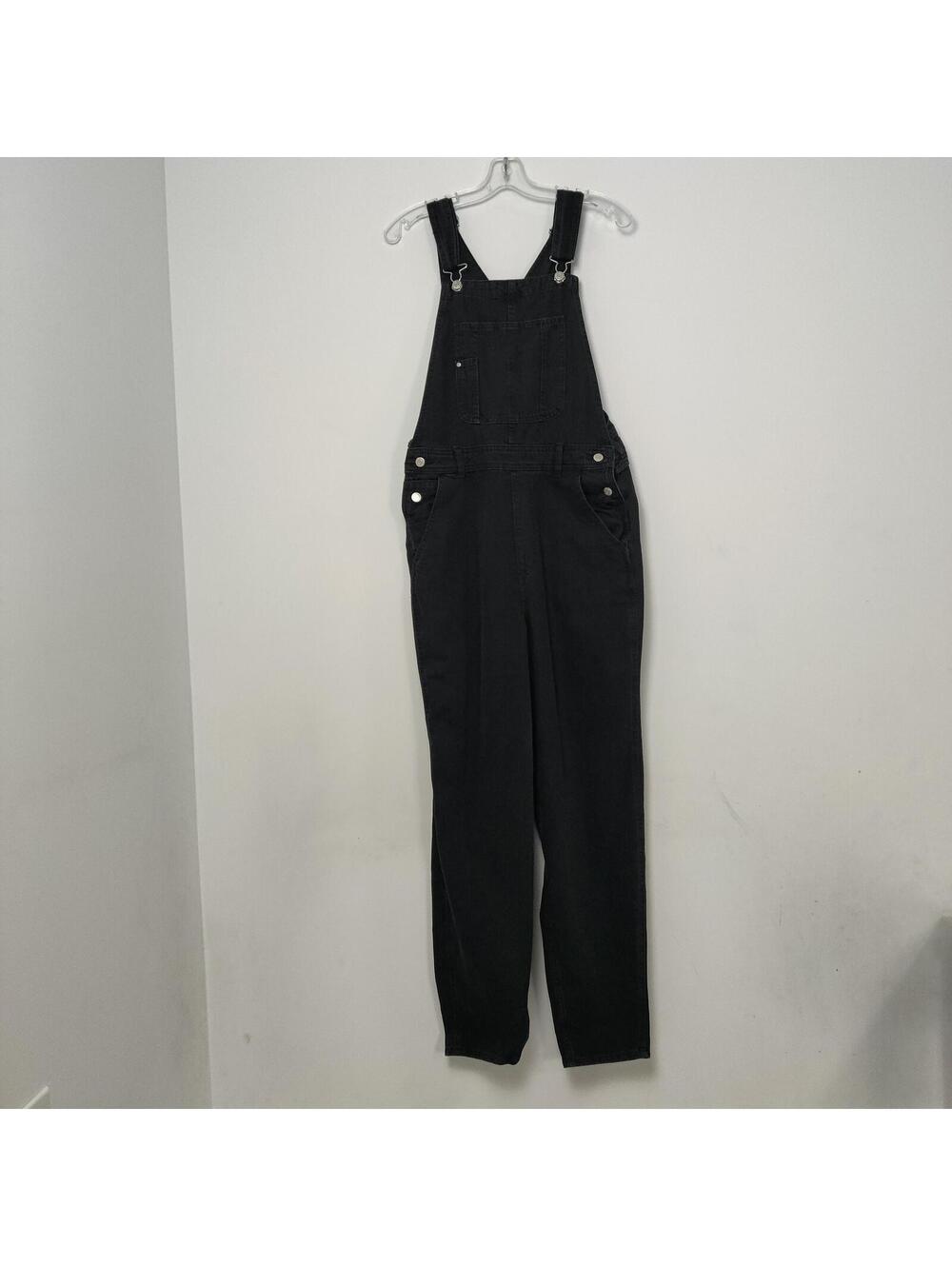 &Denim Black Denim Overalls Women’s Size M Denim Bib Cottagecore